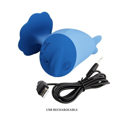 PRETTY LOVE - VIBRADOR MINI DOLPHIN RECARREGÁVEL POR USB - D-246090 - Dona Pimenta