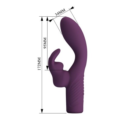 PRETTY LOVE - VIBRADOR COELHO RECARREGÁVEL OLIVIA COM 10 FUNÇÕES - D-246123 - Dona Pimenta