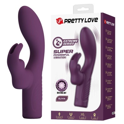 PRETTY LOVE - VIBRADOR COELHO RECARREGÁVEL OLIVIA COM 10 FUNÇÕES - D-246123 - Dona Pimenta
