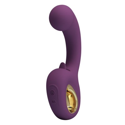 PRETTY LOVE - BRYNNLEE VIBRADOR RECARREGÁVEL COM ESTIMULADOR ORAL, 10 VIBRAÇÕES E 5 FUNÇÕES DE LAMBIDA, ROXO - D-246128 - Dona P