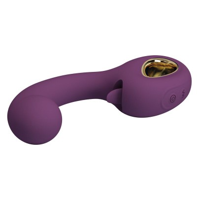 PRETTY LOVE - BRYNNLEE VIBRADOR RECARREGÁVEL COM ESTIMULADOR ORAL, 10 VIBRAÇÕES E 5 FUNÇÕES DE LAMBIDA, ROXO - D-246128 - Dona P