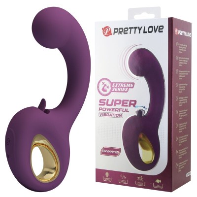 PRETTY LOVE - BRYNNLEE VIBRADOR RECARREGÁVEL COM ESTIMULADOR ORAL, 10 VIBRAÇÕES E 5 FUNÇÕES DE LAMBIDA, ROXO - D-246128 - Dona P