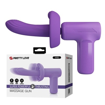PRETTY LOVE - Pistola de Massagem com Impulso VITO 5 Modos Roxa - D-246140 - Dona Pimenta