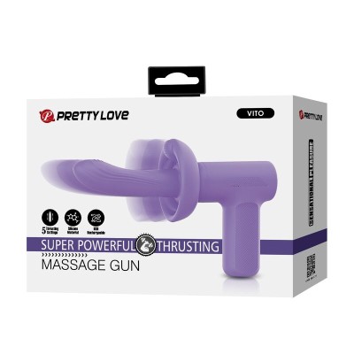 PRETTY LOVE - Pistola de Massagem com Impulso VITO 5 Modos Roxa - D-246140 - Dona Pimenta