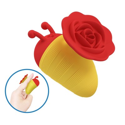 PRETTY LOVE - LITTLE BEE - ESTIMULADOR CLITORIAL RECARREGÁVEL COM 7 MODOS - VERMELHO/AMARELO - D-246153 - Dona Pimenta