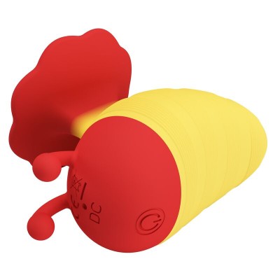 PRETTY LOVE - LITTLE BEE - ESTIMULADOR CLITORIAL RECARREGÁVEL COM 7 MODOS - VERMELHO/AMARELO - D-246153 - Dona Pimenta
