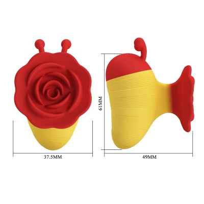 PRETTY LOVE - LITTLE BEE - ESTIMULADOR CLITORIAL RECARREGÁVEL COM 7 MODOS - VERMELHO/AMARELO - D-246153 - Dona Pimenta