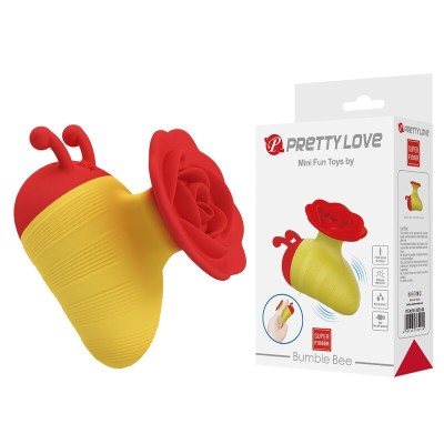 PRETTY LOVE - LITTLE BEE - ESTIMULADOR CLITORIAL RECARREGÁVEL COM 7 MODOS - VERMELHO/AMARELO - D-246153 - Dona Pimenta