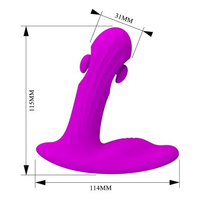 PRETTY LOVE - MASSAGEADOR DE PRÓSTATA RECARREGÁVEL BAUER COM 12 MODOS - ROXO - D-246155 - Dona Pimenta