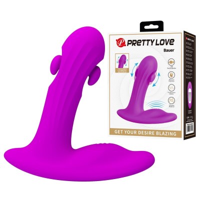PRETTY LOVE - MASSAGEADOR DE PRÓSTATA RECARREGÁVEL BAUER COM 12 MODOS - ROXO - D-246155 - Dona Pimenta