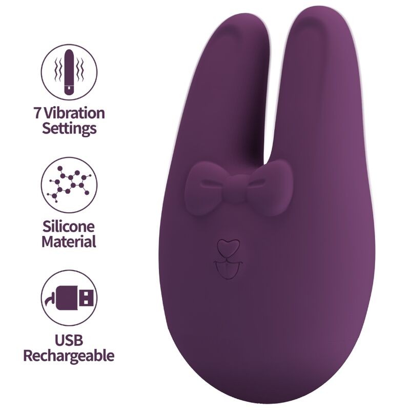 ROMANCE - BUNNY ESTIMULADOR EXTERNO COM 7 MODOS DE VIBRAÇÃO - D-246851 - Dona Pimenta