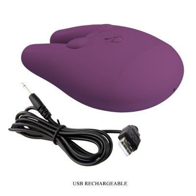 ROMANCE - BUNNY ESTIMULADOR EXTERNO COM 7 MODOS DE VIBRAÇÃO - D-246851 - Dona Pimenta