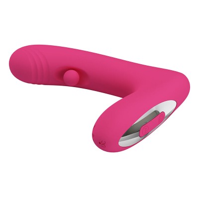 PRETTY LOVE - DUDEN VIBRADOR DE SILICONE RECARREGÁVEL COM 12 MODOS DE VIBRAÇÃO E 3 MODOS DE BALANÇO, ROSA. - D-246860 - Dona Pim