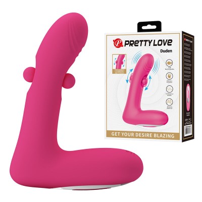 PRETTY LOVE - DUDEN VIBRADOR DE SILICONE RECARREGÁVEL COM 12 MODOS DE VIBRAÇÃO E 3 MODOS DE BALANÇO, ROSA. - D-246860 - Dona Pim