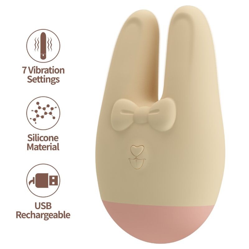 ROMANCE - BUNNY ESTIMULADOR EXTERNO COM 7 MODOS DE VIBRAÇÃO - D-246867 - Dona Pimenta