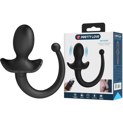 PRETTY LOVE - VIBRADOR ANAL E PERÍNEO COM CONTROLE POR APLICATIVO ANTHONY, PRETO - D-246056 - Dona Pimenta