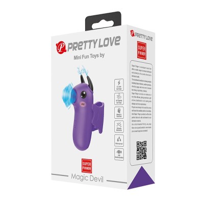 PRETTY LOVE - ESTIMULADOR DE DEDOS RECARREGÁVEL ROXO MAGIC DEVIL - D-246032 - Dona Pimenta