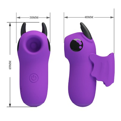 PRETTY LOVE - ESTIMULADOR DE DEDOS RECARREGÁVEL ROXO MAGIC DEVIL - D-246032 - Dona Pimenta