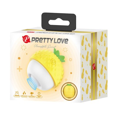 PRETTY LOVE - ESTIMULADOR CLITORIANO RECARREGÁVEL COM SUCÇÃO E IMPULSÃO AMARELO - D-246035 - Dona Pimenta