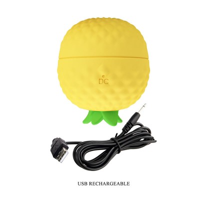 PRETTY LOVE - ESTIMULADOR CLITORIANO RECARREGÁVEL COM SUCÇÃO E IMPULSÃO AMARELO - D-246035 - Dona Pimenta