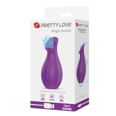 PRETTY LOVE - GARRAFA MÁGICA ESTIMULADOR CLITORIANO RECARREGÁVEL POR SUCÇÃO - ROXO - D-246075 - Dona Pimenta