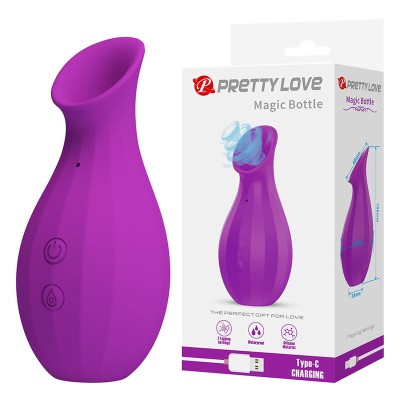 PRETTY LOVE - GARRAFA MÁGICA ESTIMULADOR CLITORIANO RECARREGÁVEL POR SUCÇÃO - ROXO - D-246075 - Dona Pimenta