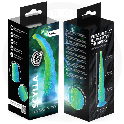 EPIC - SCYLLA FLUORESCENTE TENTCULO FINO DILDO TAMANHO PEQUENO - D-239483 - Dona Pimenta