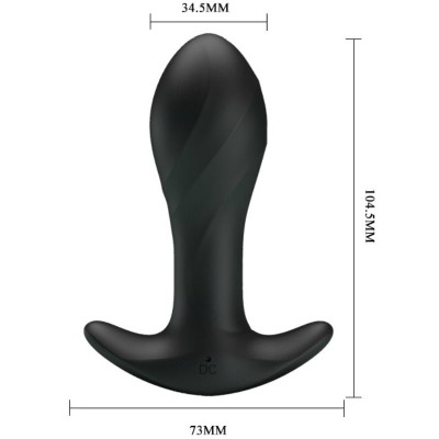 PRETTY LOVE VIBRADOR ANAL  NEGRO - D-220374 - Dona Pimenta