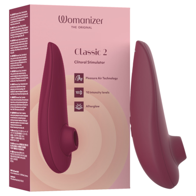 WOMANIZER - CLASSIC 2 ESTIMULADOR CLITORIAL BORDEAUX - D-235670 - Dona Pimenta