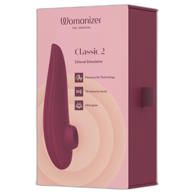 WOMANIZER - CLASSIC 2 ESTIMULADOR CLITORIAL BORDEAUX - D-235670 - Dona Pimenta