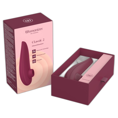 WOMANIZER - CLASSIC 2 ESTIMULADOR CLITORIAL BORDEAUX - D-235670 - Dona Pimenta