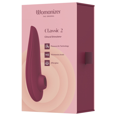 WOMANIZER - CLASSIC 2 ESTIMULADOR CLITORIAL BORDEAUX - D-235670 - Dona Pimenta