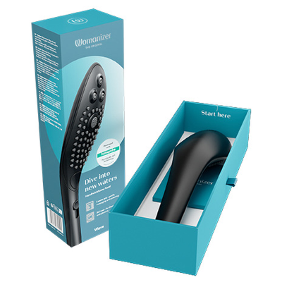WOMANIZER - CHUVEIRO ESTIMULANTE CLITORIAL WAVE PRETO - D-245109 - Dona Pimenta