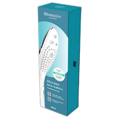 Chuveiro estimulador clitoriano WOMANIZER - Wave, cromado - D-245110 - Dona Pimenta