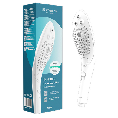 WOMANIZER - CHUVEIRO ESTIMULANTE CLITORIAL WAVE BRANCO - D-245111 - Dona Pimenta