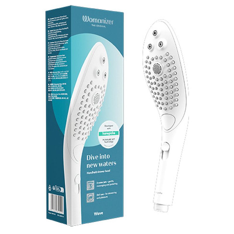 WOMANIZER - CHUVEIRO ESTIMULANTE CLITORIAL WAVE BRANCO - D-245111 - Dona Pimenta