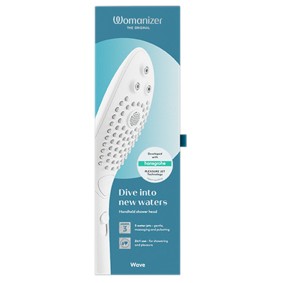 WOMANIZER - CHUVEIRO ESTIMULANTE CLITORIAL WAVE BRANCO - D-245111 - Dona Pimenta