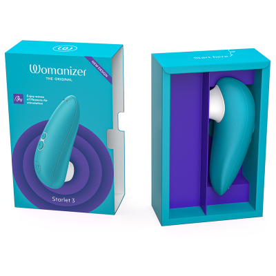 WOMANIZER - ESTIMULADOR CLITORIAL STARLET 3 TURQUESA - D-235664 - Dona Pimenta