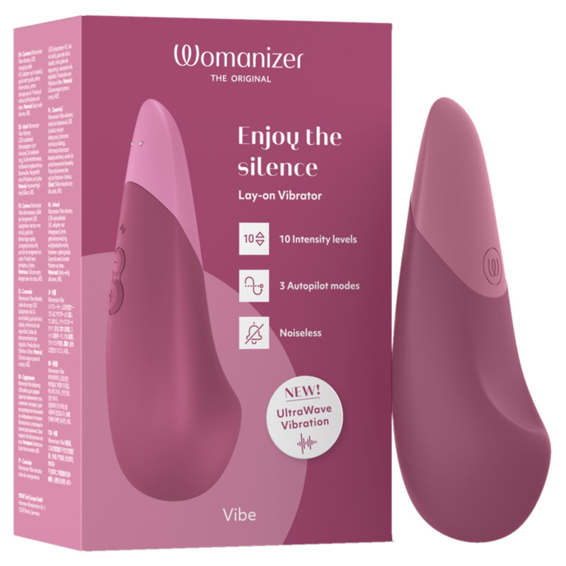 WOMANIZER - VIBE VIBE VIBRADOR SILENCIOSO DE USO INTERNO ROSA ESCURO - D-245107 - Dona Pimenta