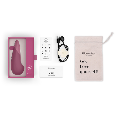 WOMANIZER - VIBE VIBE VIBRADOR SILENCIOSO DE USO INTERNO ROSA ESCURO - D-245107 - Dona Pimenta