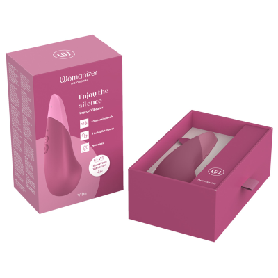 WOMANIZER - VIBE VIBE VIBRADOR SILENCIOSO DE USO INTERNO ROSA ESCURO - D-245107 - Dona Pimenta