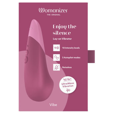 WOMANIZER - VIBE VIBE VIBRADOR SILENCIOSO DE USO INTERNO ROSA ESCURO - D-245107 - Dona Pimenta