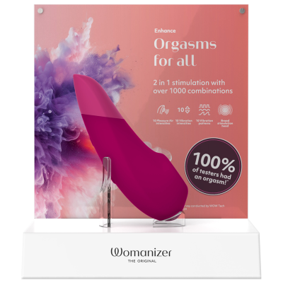WOMANIZER - Estimulador Clitoriano Enhance Rosa Vibrante - D-245094 - Dona Pimenta