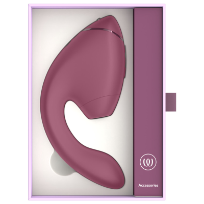 WOMANIZER - DUO NEXT ESTIMULADOR DUPLO DE CLITOR E PONTO G ROSA ESCURO - D-245097 - Dona Pimenta