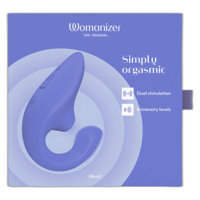 WOMANIZER - VIBRADOR ESTIMULADOR BLEND RABBIT AZUL VIBRANTE - D-245100 - Dona Pimenta