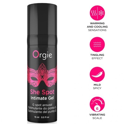 ORGIE - SHE SPOT G-SPOT GEL ÍNTIMO PARA EXCITAÇÃO 15 ML - D-246754 - Dona Pimenta