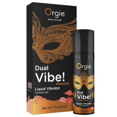 ORGIE - DUPLA VIBRAÇÃO! VIBRADOR LÍQUIDO BEIJÁVEL SEX ON THE BEACH 15 ML - D-246745 - Dona Pimenta