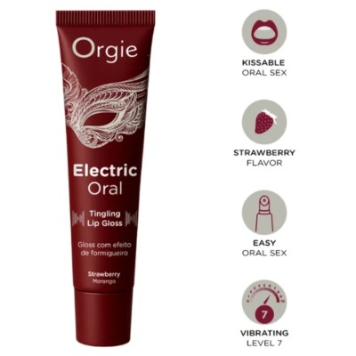 ORGIE - BRILHO LABIAL ORAL ELÉTRICO COM SENSAÇÃO DE FORMIGAMENTO 15ML - D-246752 - Dona Pimenta