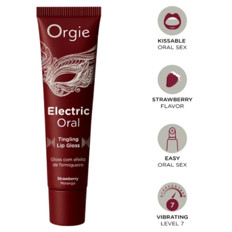 ORGIE - BRILHO LABIAL ORAL ELÉTRICO COM SENSAÇÃO DE FORMIGAMENTO 15ML - D-246752 - Dona Pimenta