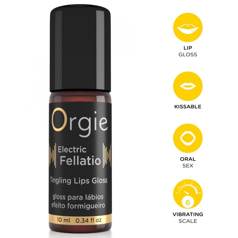 ORGIE - GLOSS LABIAL VIBRATÓRIO E FORMIGANTE PARA FELATIO ELÉTRICO 10 ML - D-246753 - Dona Pimenta